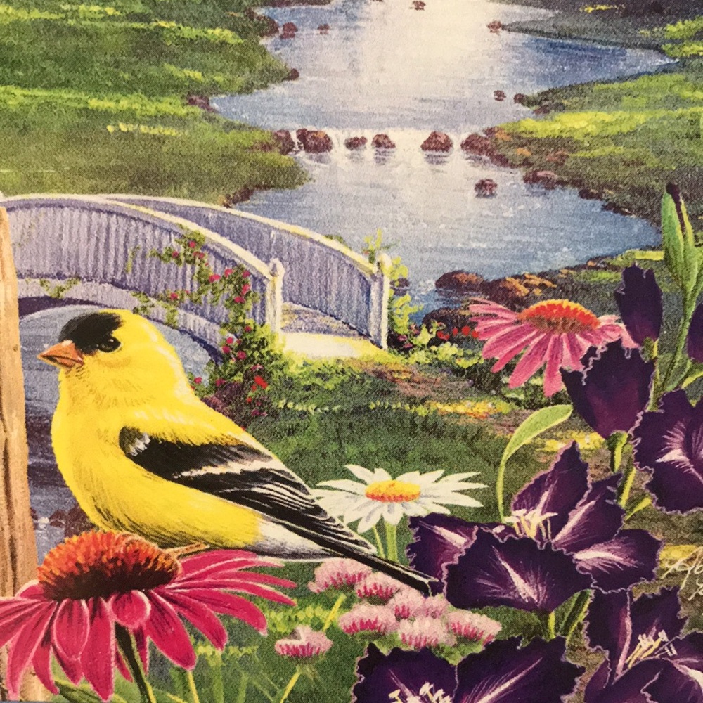 Church Birds Gold Finch Flowers Sunday Morning Cra-Z-Art 1000 Piece Puzzle Box - Picture 7 of 8
